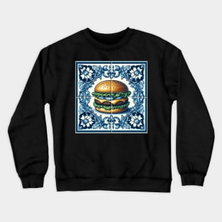 Delft Tile With Fast Food No.4 Crewneck Sweatshirt